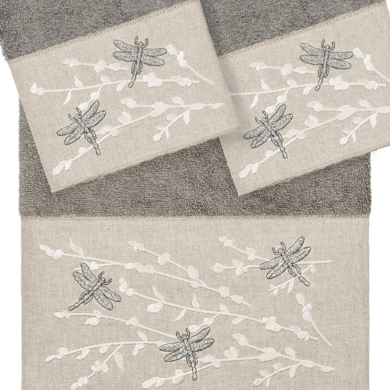 Ensemble de serviettes 3 pièces Braelyn 1BT2HT, Gris foncé