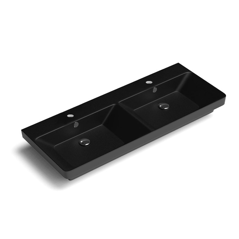Luxury 47'' L Bathroom Sink, Matte Black, Single