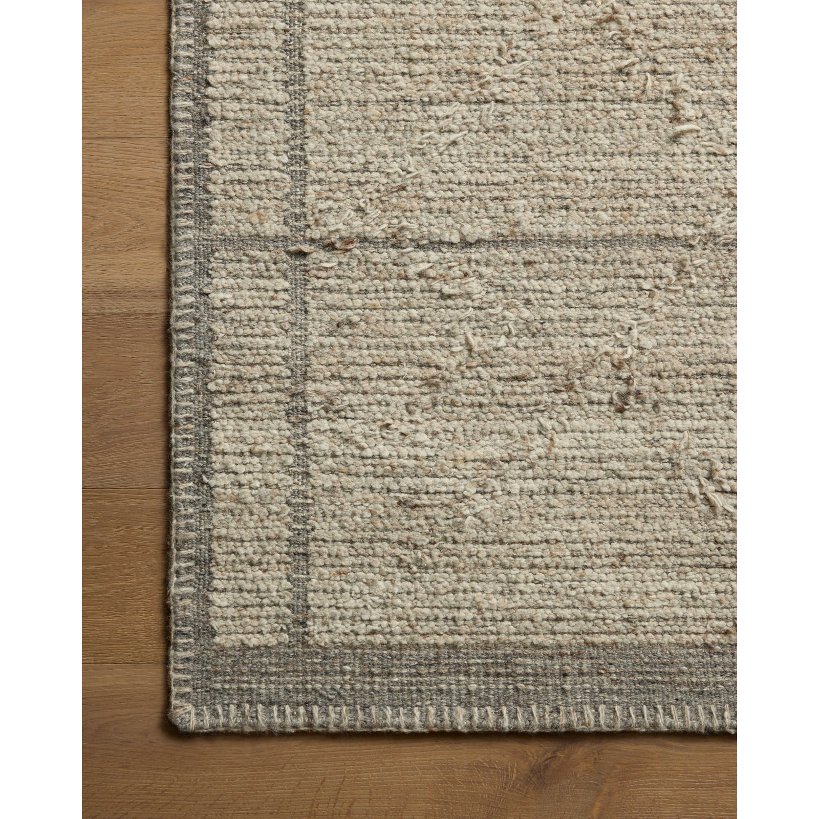 Amber Lewis x Loloi Bowie Fog / Grey Area Rug, Rectangle 4' x 6'