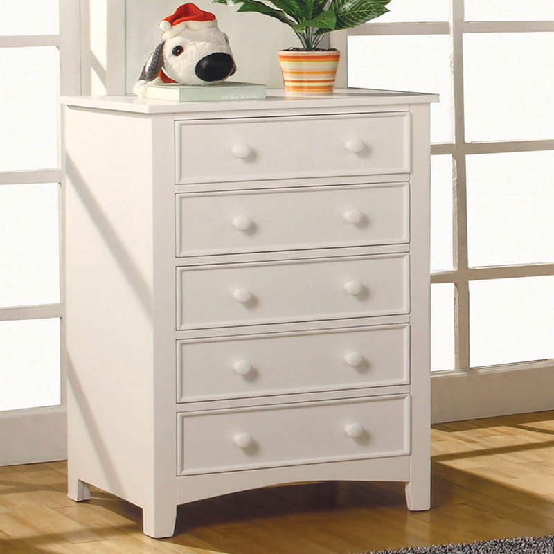 Commode 6 tiroirs Wapakoneta, Blanc
