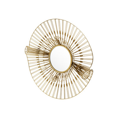 Round Iron Framed Wall Mirror