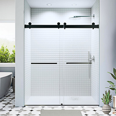 Double Sliding Frameless Soft-Close Shower Door