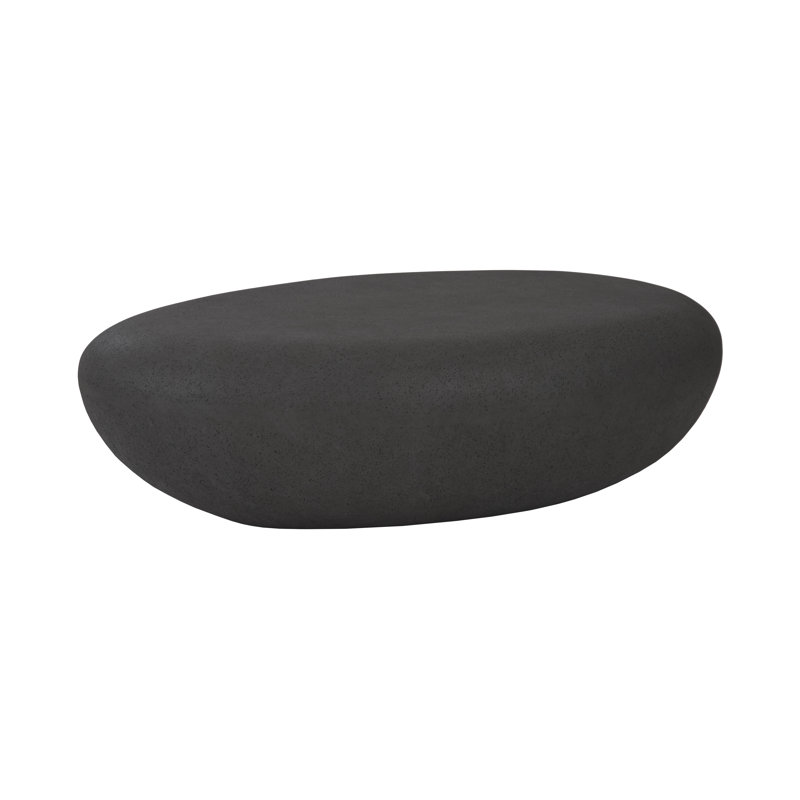 Table basse River Stone, Pierre gris anthracite, H 16 po x L 54 po x l 34 po