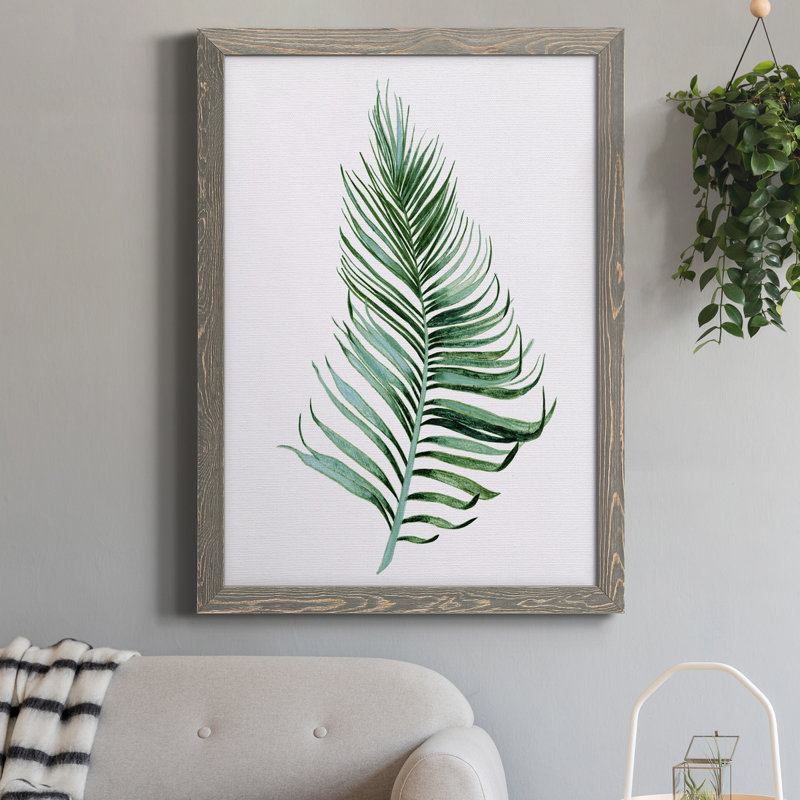 «Sage Frond II», reproduction sur toile encadrée, H 24 po x l 18 po x P 1,5 po, Toile avec cadre gris