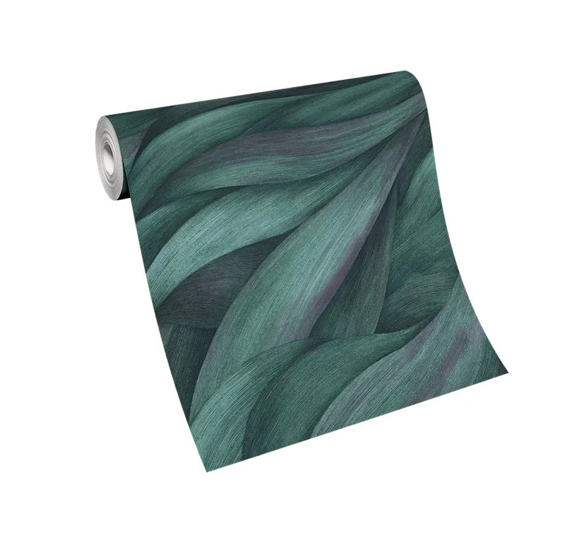 Rouleau de papier peint L 33 pi x l 21 po, Turquoise / Bleu