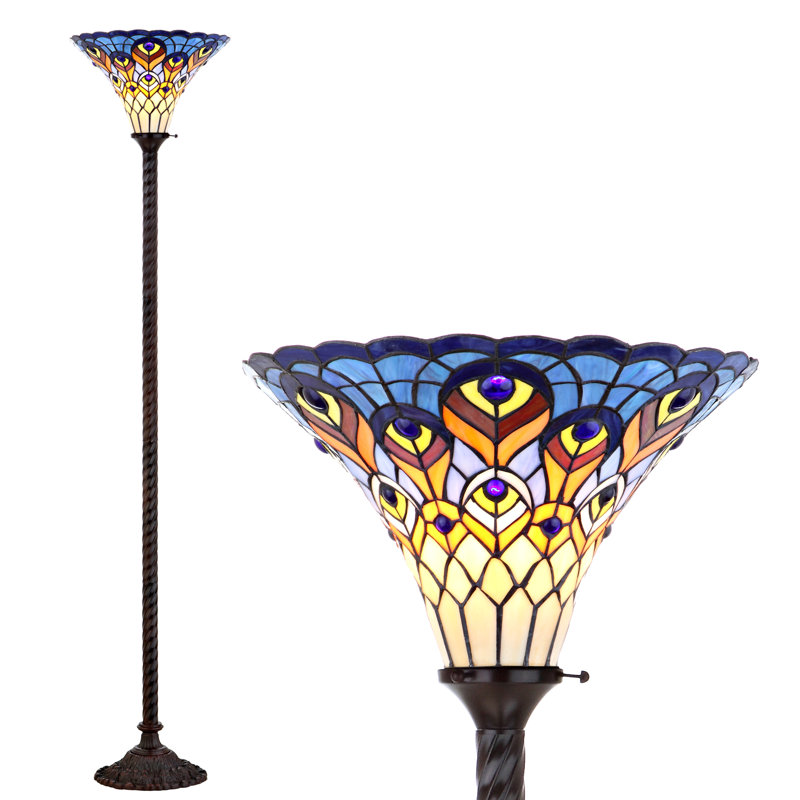 Osman 70'' Brown Torchiere Floor Lamp