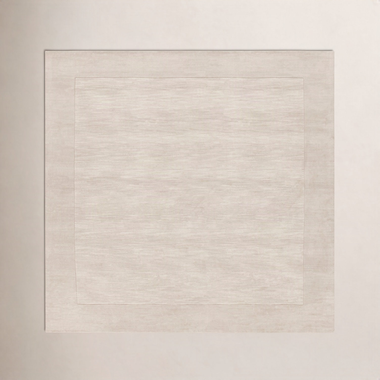 Dolma Cream Khaki Hand-Loomed Rug, Square 6'