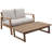 Ecclesia Eucalyptus 2 - Person Patio Conversation Set with Cushions