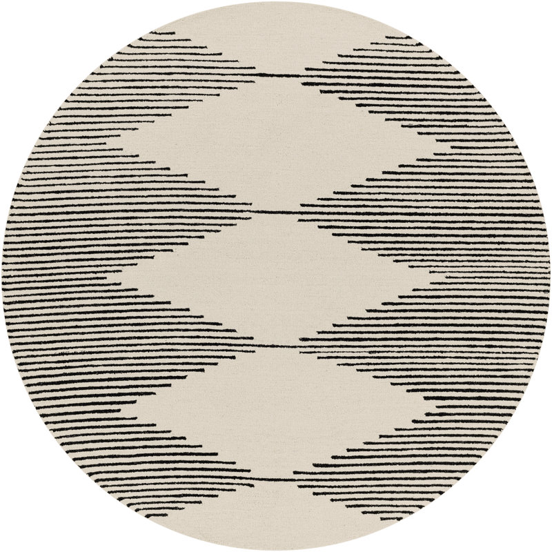Mueller Hand Tufted Wool Southwestern Indoor Rug, Round 8'