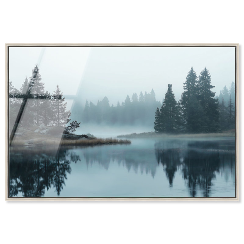 Morning Lake II Print, 31" H x 46" W, Silver Floater Frame