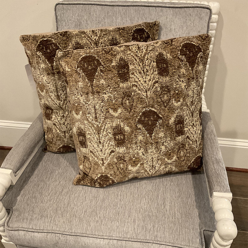 Housse et insert de coussin carré en chenille