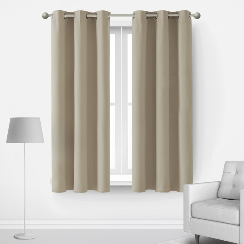 Paire de rideaux obscurcissant avec œillets Lompoc, Beige, L 42 po x L 54 po