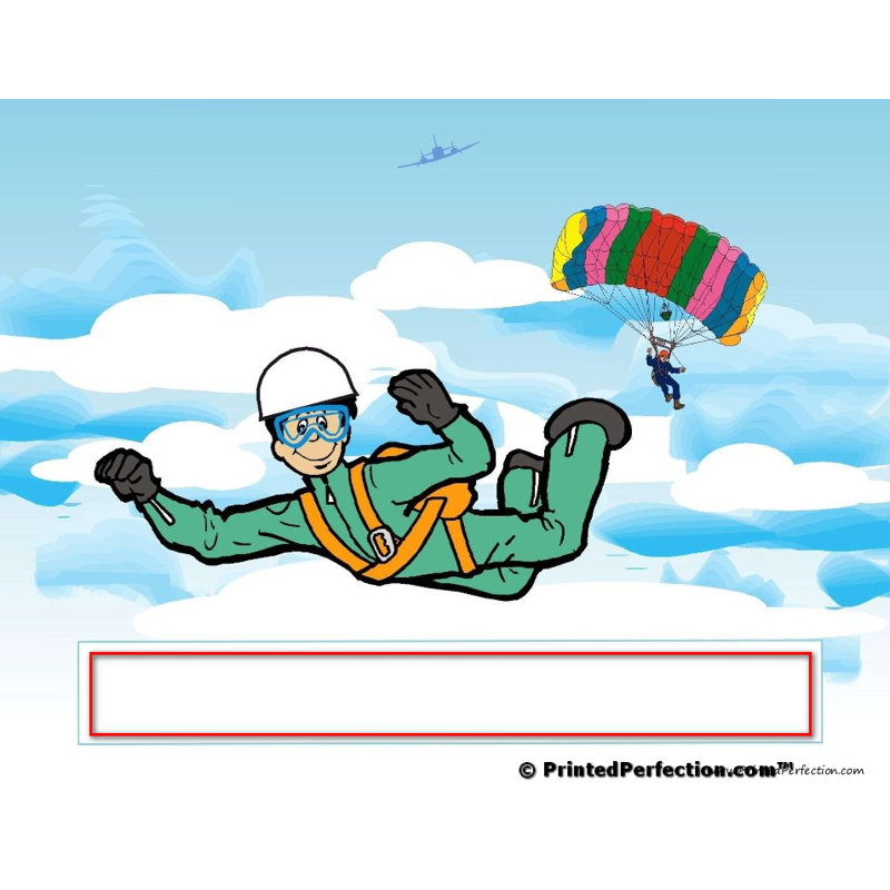 Personalized Skydiving Male Acrylic Key Chain