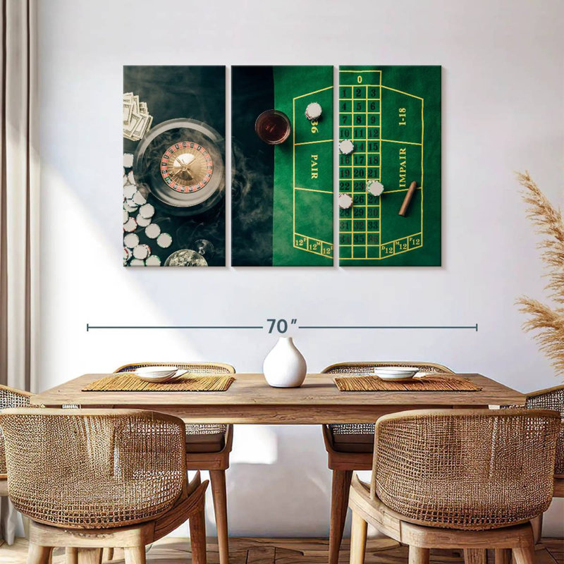Senne Casino Table Game, 36" H x 57" W
