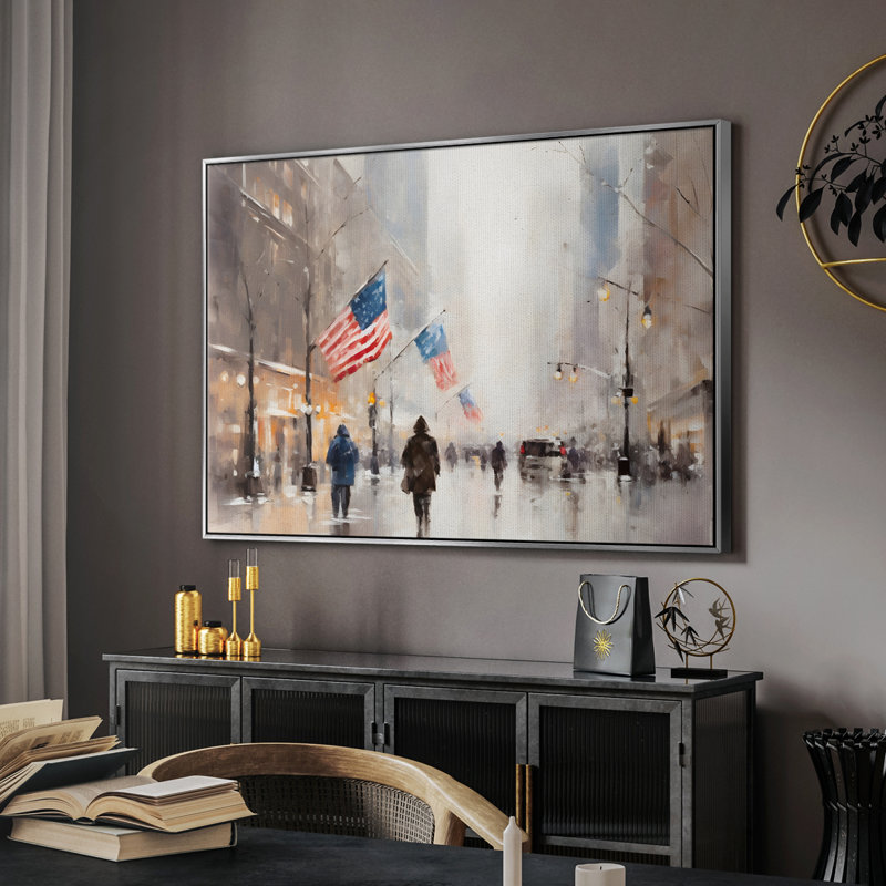 «Vintage Landscape - CCXV III» sur toile, Argent, H 17 po x l 25 po