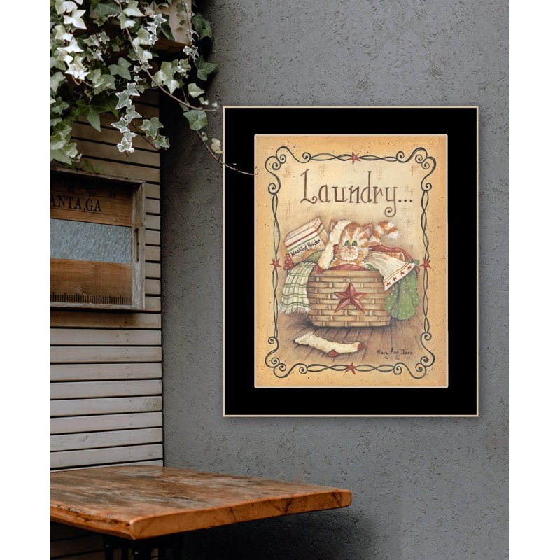 "Laundry", art mural encadré pour le salon par Mary Ann June