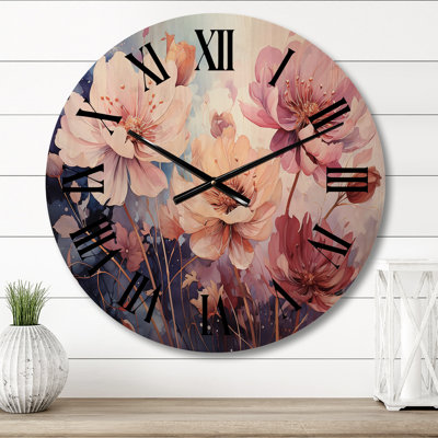 Horloge murale en bois massif Wyvette