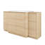 Ensemble de meuble-lavabo autoportant 60 po avec lavabo en céramique blanche 60 po, 2 petites armoires de rangement, porte à fermeture douce, chêne blanc américain, contreplaqué