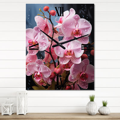 Emrik - Orchids Wall Clock