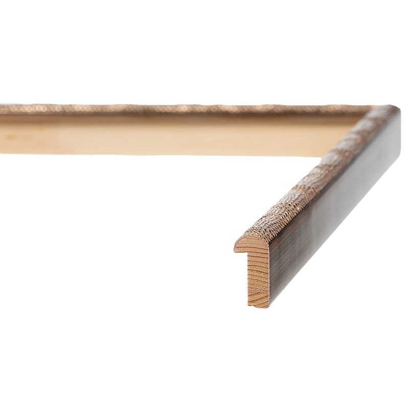 Cadre pour photo simple en bois embossé, Champagne, 4 po x 6 po