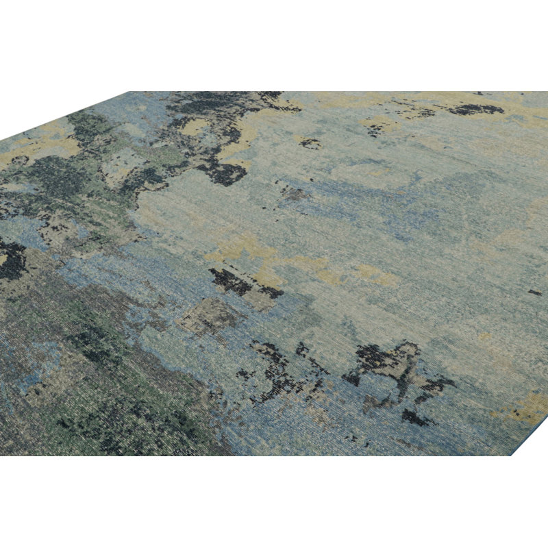 Distressed Homage Hand Knotted Wool Animal Print Area Rug, Rectangle 12' x 16'