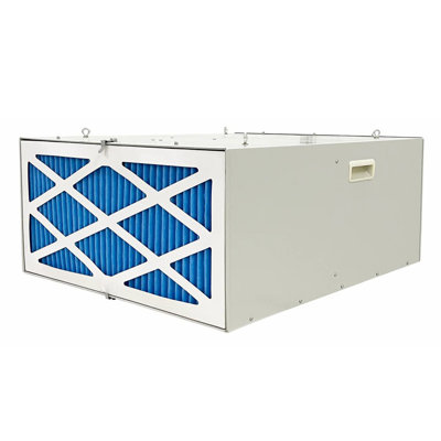 iLIVING ILG8AF8000 3-Speed Workshop Air Filtration System Fan with Remote,  Hanging or Mobile Unit for Garage, Shop, and Woodworking Dust Control, 1025 CFM