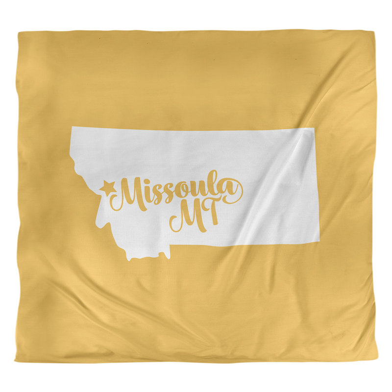 Housse de couette missoula montana, Microfibre, Housse de couette pour grand lit, Jaune