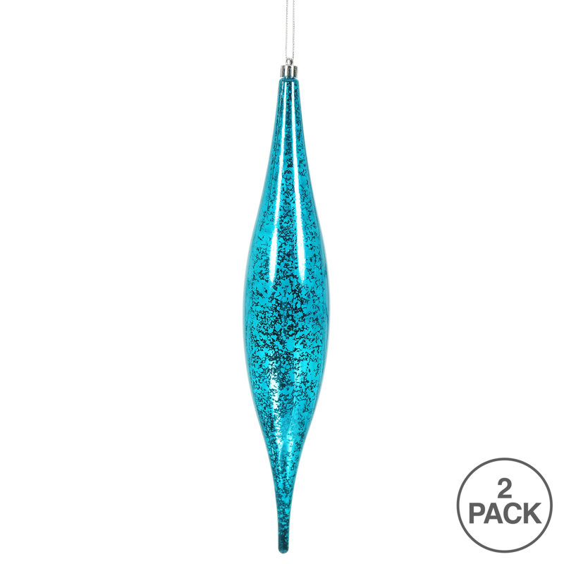 Ornement de Noël 13 "Mercury Rain Drop, Turquoise