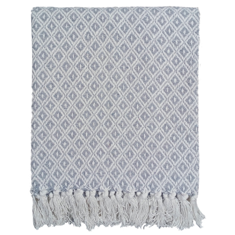 Cimino Machine Woven Throw Blanket, Silver, W254 x L254cm