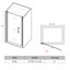 Porte de douche à pivot sans cadre avec verre trempé de 1/4 po et poignée en acier inoxydable l 32 po x H 72 po Fpivot-85770809