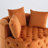 55.6 Lb Chair - Orange Velvet For Living Space Modern Seat Room-698111636-698111638