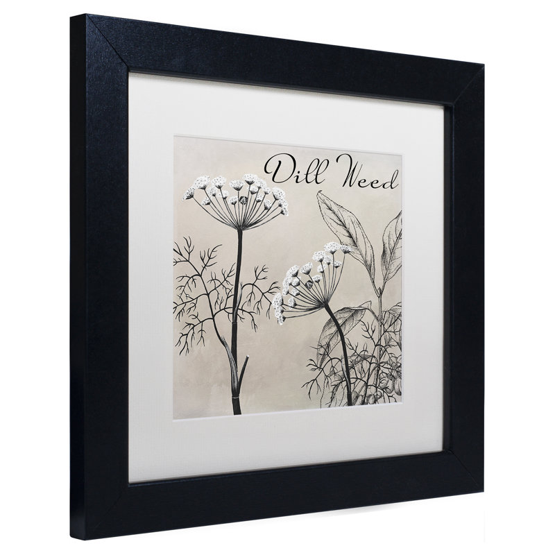 «Flowering Herbs III» par Jadaya, impression encadrée, H 11 po x l 14 po x P 0,5 po, Blanc
