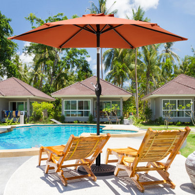 Parasol de table d'extérieur résistant aux intempéries 7,5 pi pour terrasse, terrasse et cour