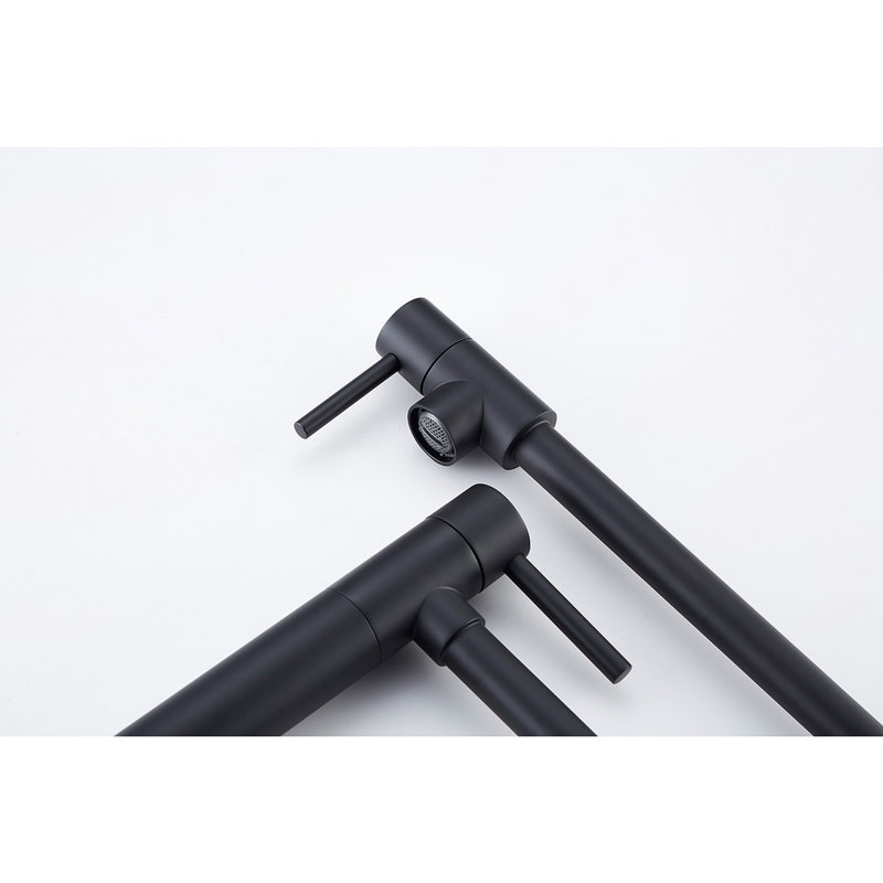 Robinet remplisseur de pot avec tige d'extension, Noir mat
