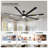 84 Inch Super Large Black Ceiling Fan with Remote Control - Energy Efficient DC Motor, Reversible Blades & Quiet Operation
