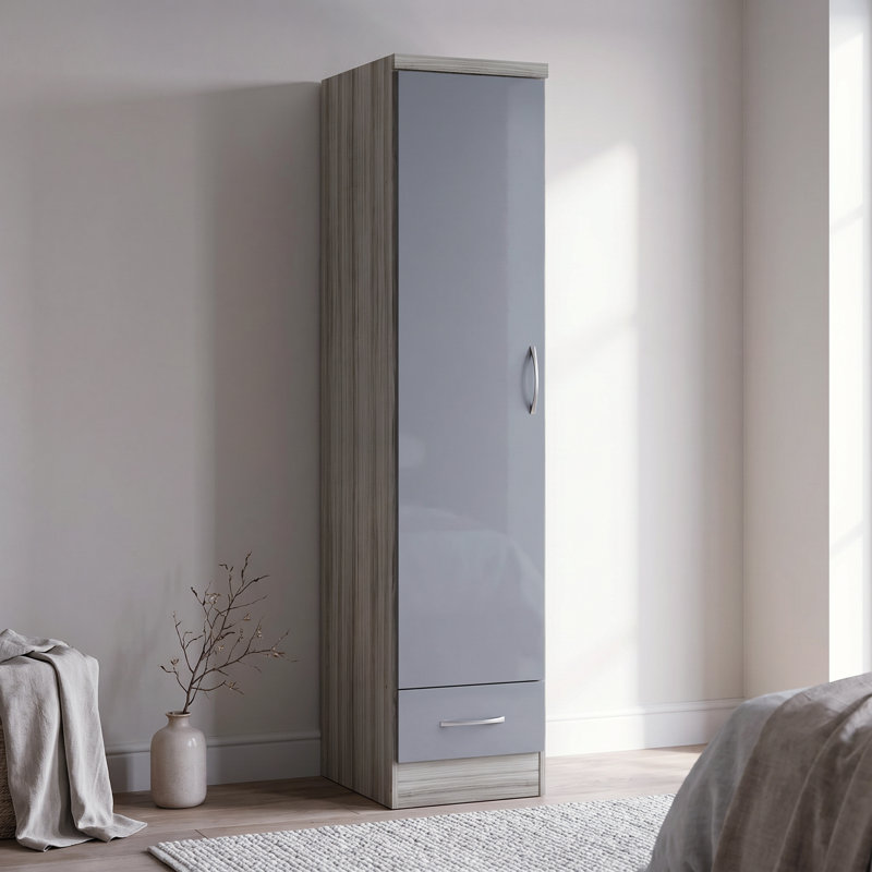 Cascio 1 Door Wardrobe, Grey