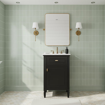 Meuble-lavabo autoportant moderne et compact