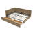 Full Size Upholstered Tufted Storage Bed Frame with Backrest & Armrests, Velvet Sofa Bed for Bedroom & Living Room, BROWN(80.5''*59''*29.5'')-1326010889