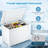 Cowsar Chest Freezer 10.0 Cubic Feet, White. Top Open Door with 3 Removable Baskets, 7 Level Adjustable Temperature, Ideal for Home, Dorm, Bar, Basement, and Kitchen.