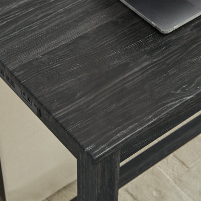 Table de bar de 150 cm avec prise électrique et 3 tabourets