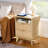 Rhythm Wood Nightstand with Charging Station, Fluted Bedroom Nightstand, Bedside Table Chest, 25.4'' H X 19.7'' W X 15D'' -2016088280-2016088283