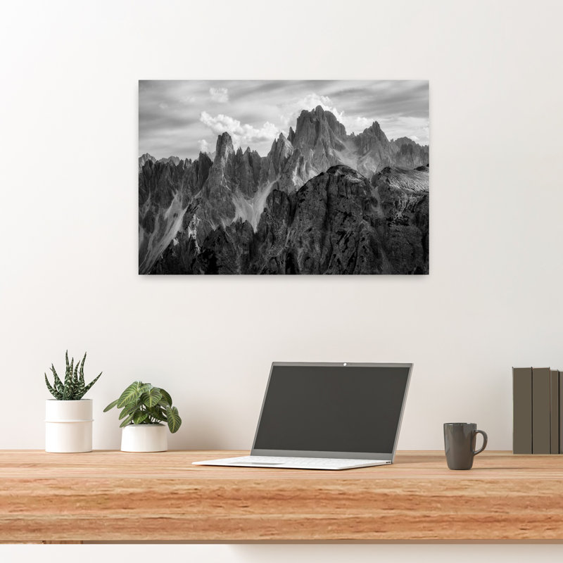 Art contemporain contemporain, paysage de montagne abstrait, H 24 po x l 16 po