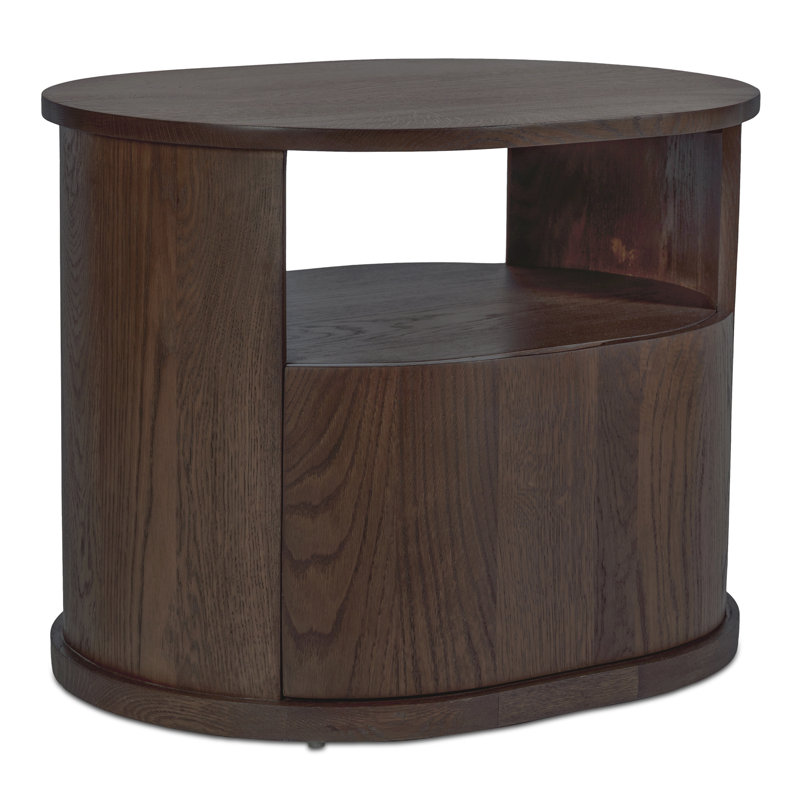 Tommy 1 - Drawer Solid Wood Nightstand, Dark Gray