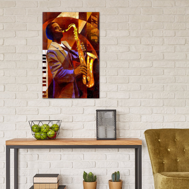 « jammin' » par keith mallett, reproduction d’art sur toile, H 26 po x l 18 po x P 1,5 po