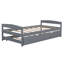 Lit plateforme avec lit gigogne-120853349