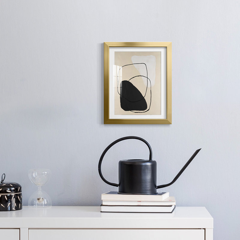 Avant Mod II -Framed Print, 25.5" H x 17.5" W, Gold