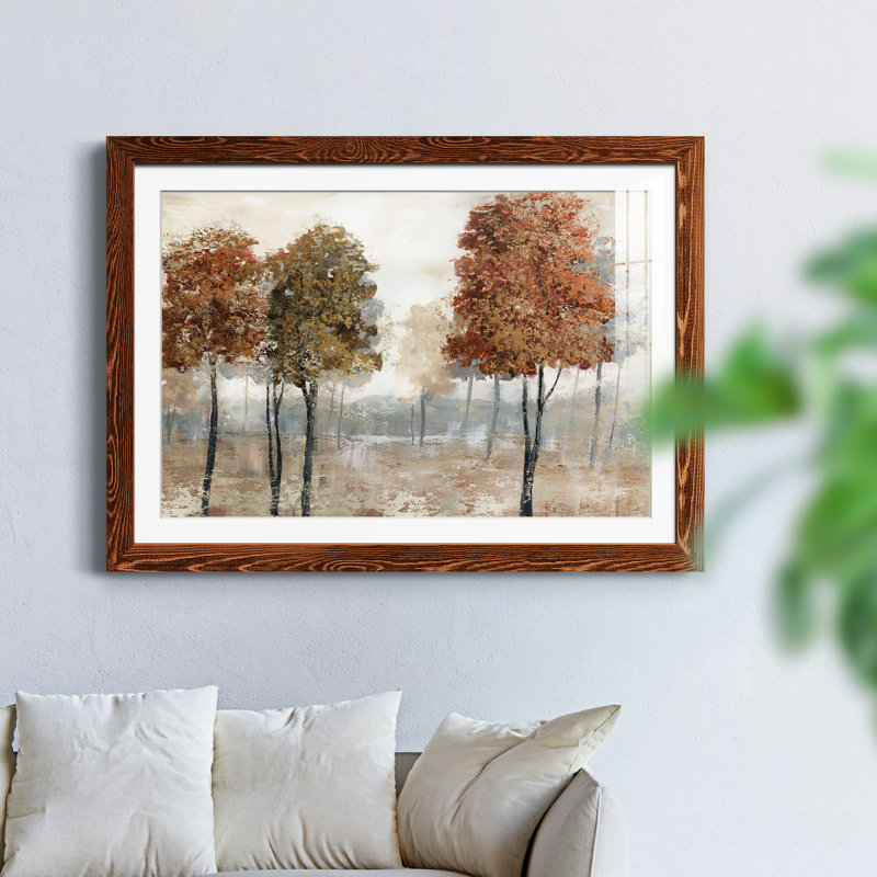 Trees of Copper Mountain - peinture encadrée, Érable, H 31 po x l 44 po x P 1 po