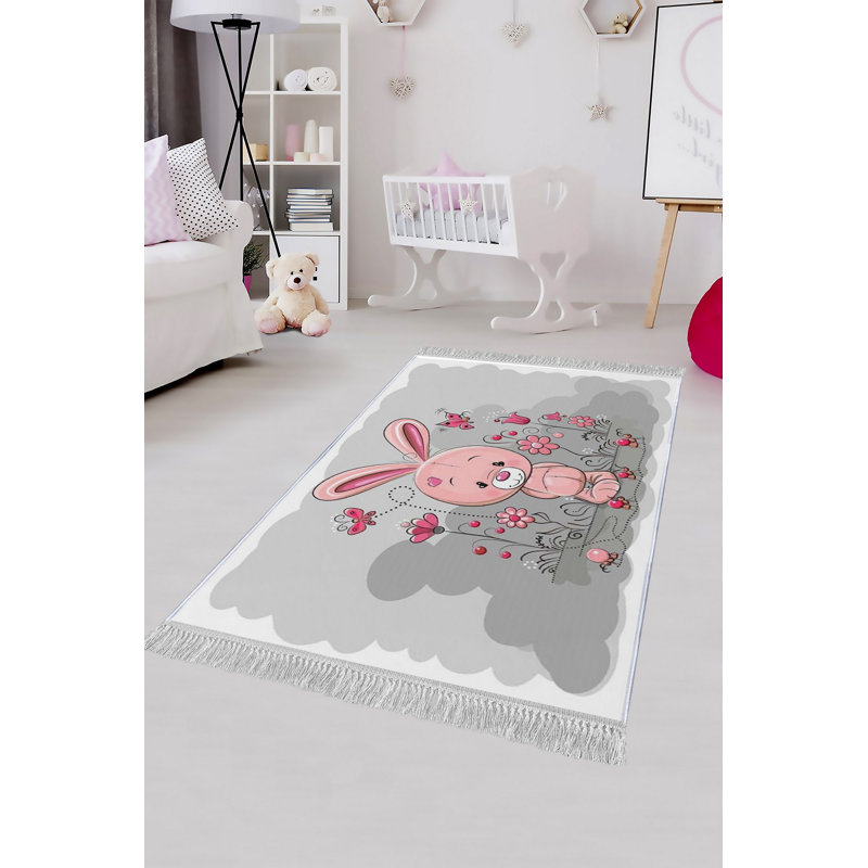 Luxurious Velvet Area Rug (4.6 x 7.2 ft), 100% Antibacterial Fabric, Non-Slip Cotton Backing, Pile Height: 0.4 in | Machine Washable, 3D Digital Print Design | Perfect for Living Room & Bedroom Decor, Soft & Durable