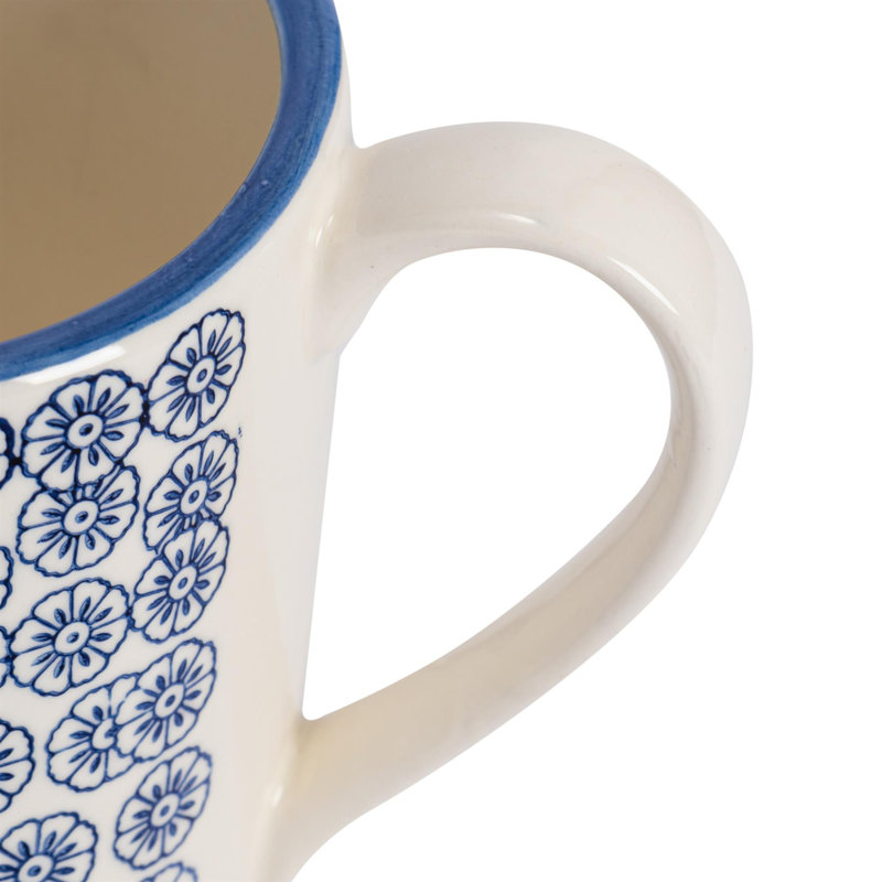 Nicola Spring - Hand-Printed Measuring Jug - 1 Litre - Navy