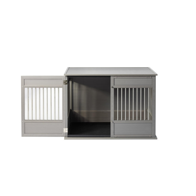 ECOFLEX Horizon Easy Access Dog Crate, Grey, Extra Large (30.24" H x 27.87" W x 42.99" D)